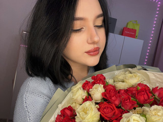 With flowers