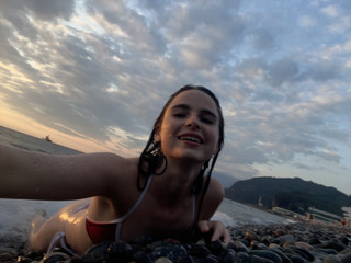 I am by the sea