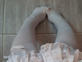 Long legs with sexy nylon