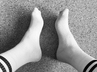 feet in socks