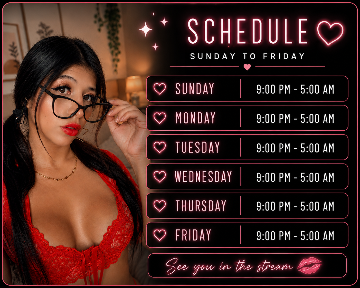 MissCristina SCHEDULE image: 1