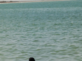 en la playa