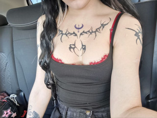 in the car