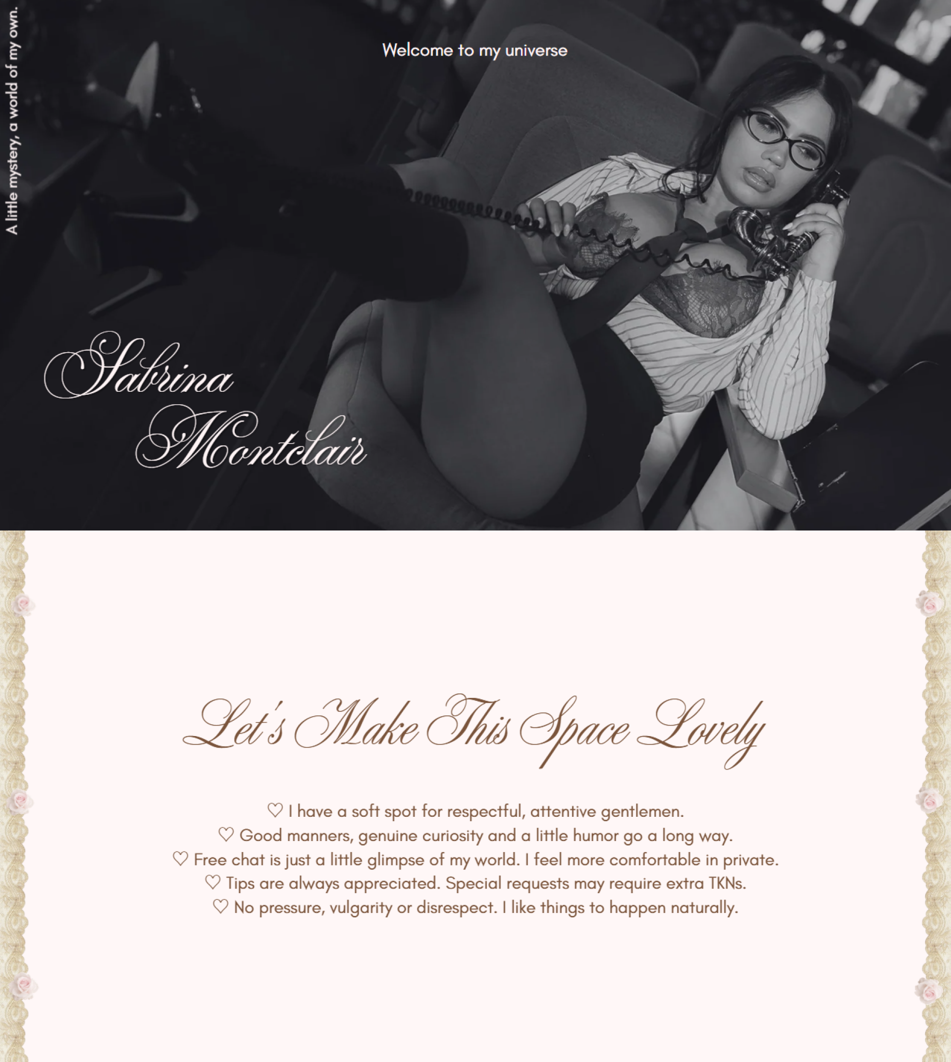 SabrinaMontclair Welcome to my universe image: 1