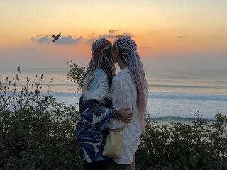 We and a beautiful sunset