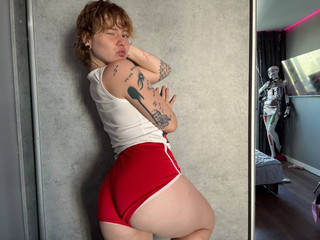 my ass in red shorts