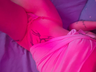 my body in pink neon