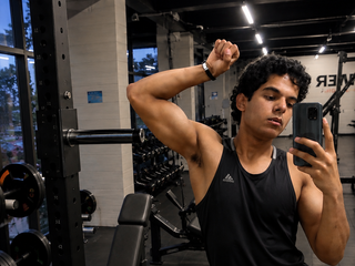 in the gym