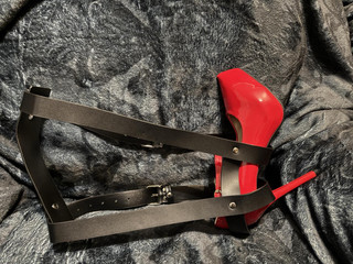 Foot fetish mask gag