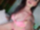 BLACK HAIR PINK LINGERIE