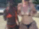 Together, indecently on the beach