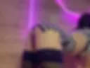 On all fours without panties