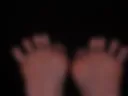 Bare legs and little toes