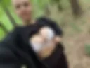 Show boobs in public forest