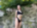 in a swimsuit