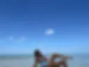 Hot bitch on the most beautiful beach