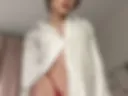 White shirt and red lipstick