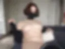 Naked with a collar and leash