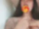 translucent bodysuit without a bra, lollipop