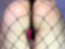 A shiny, juicy butt in stockings.