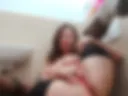 Horny Viola fucks pussy with a dildo in a public t