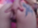 Closeup of your fingers in my pussy