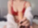 Lacy red lingerie