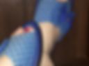 Pedicure in beautiful slippers 