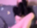 yoga pose + feet + panties + naked tits
