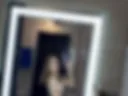 Sweetie in the bathroom waiting for daddy