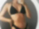in a swimsuit