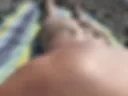 Naked on a nudist beach