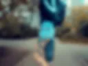 Walking with a tail and big tits