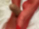 Feet on a dildo