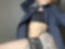 In a raincoat