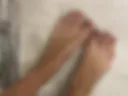 Feet in the shower