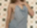 in a dress