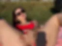 Fingers in pussy in nature