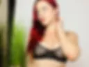 Black lingerie and red hair, the best combination