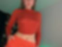 orange costume and pussy flash