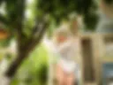 an enchanting ass in the garden