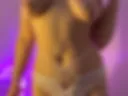 Only white pantie on curvy body