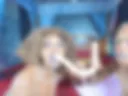 Double dildo sucking