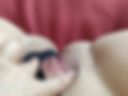 Pussy after fucking, panties in sperm, tits.
