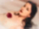 Soft bubbles, white lace and a red rose…