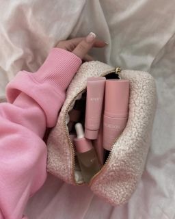 bag full of skincare must-haves for dewy