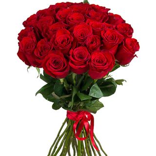 A bouquet of red roses!
