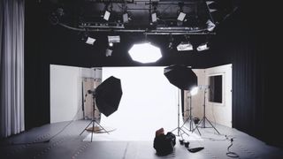 Photoshoot in a photo studio
