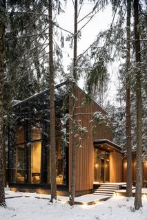 a house near the forest