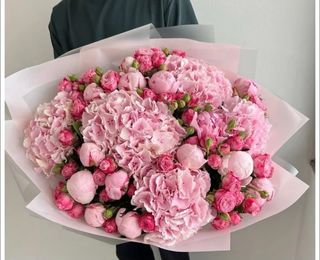 A large bouquet of flowers
